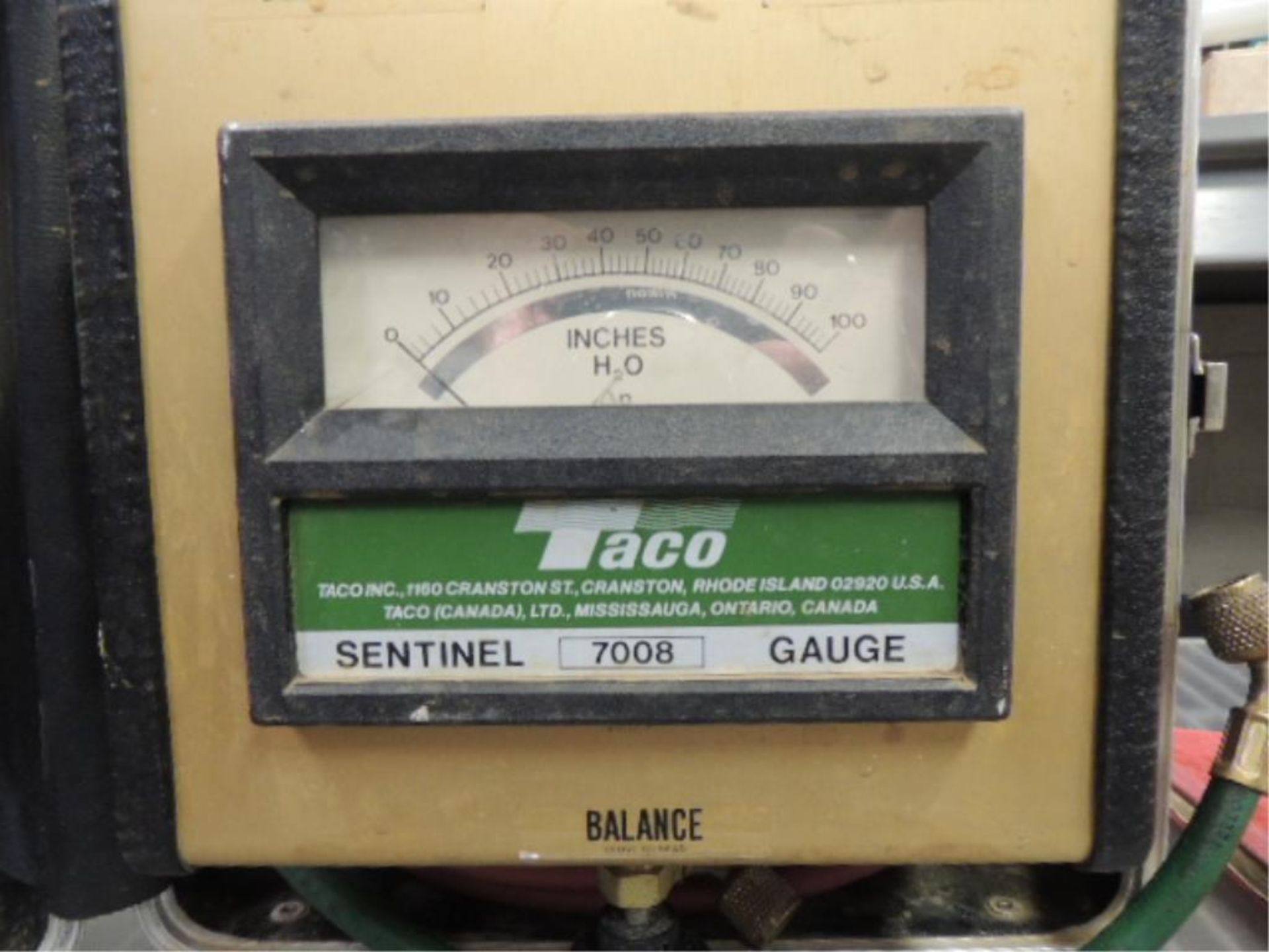 Taco Sentinel 831 Tester; flow test kit, Sentinel gauge 7008. HIT# 2192468. Loc: 901 cage. Asset - Image 2 of 4