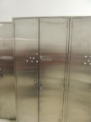 Storage cabinets; 35"x24"x80", SS two door and contents, cordless Ridgid pressing tool model RP330