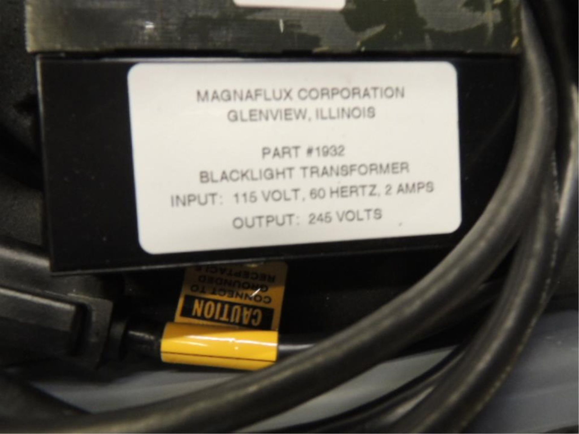 Magnaflux Black light; with transformer and hard case, input 115v 60hz,2amp. Output 245v HIT# - Image 5 of 5