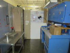 Industrial Cabinet & Contents; Lot (Qty 3) (1) Lista Cabinet work bench, locked no keys, (1) 2 door