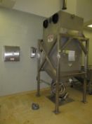 Hopper; Stainless Steel Hopper Approx. 80"H x 38"L x 38"W with Pneumatic Valve, Wall Mounted Matcon