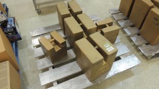 Troemner Calibration weights; Aluminum pallet and contents, (3) 250kg, (2) 100kg. HIT# 2226628. Loc: