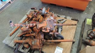 IR Air motors. Lot: pallet and contents, IR Multi-Vane air motors, grinders, Ridgid pipe wrenches.