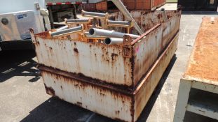 Containers. Lot: (1) 56"x41"x108" w/ material rollers, conduit, (1) 51"x26"x100" w/ Werner