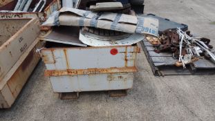 Skids. Container, 36"x48"x26" and contents, generator field skids. HIT# 2230871. Support Facility