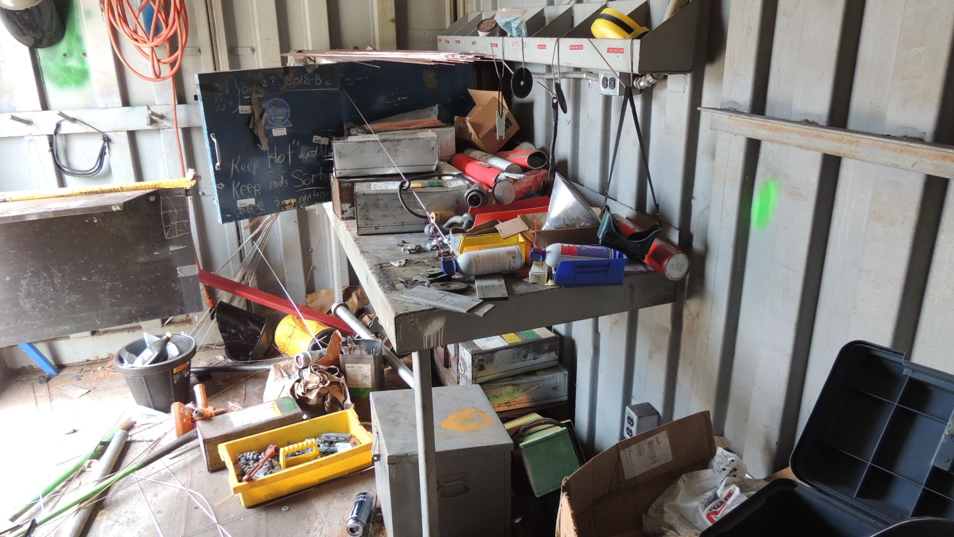 Container / Tools. Conex 20' container and contents, welding rod, Harrington and Coffing chain hoist - Image 17 of 19