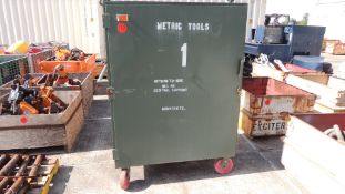Tool box, double sided, 48"x36"x60", on casters. HIT# 2230866. Support Facility Area Outside. Asset