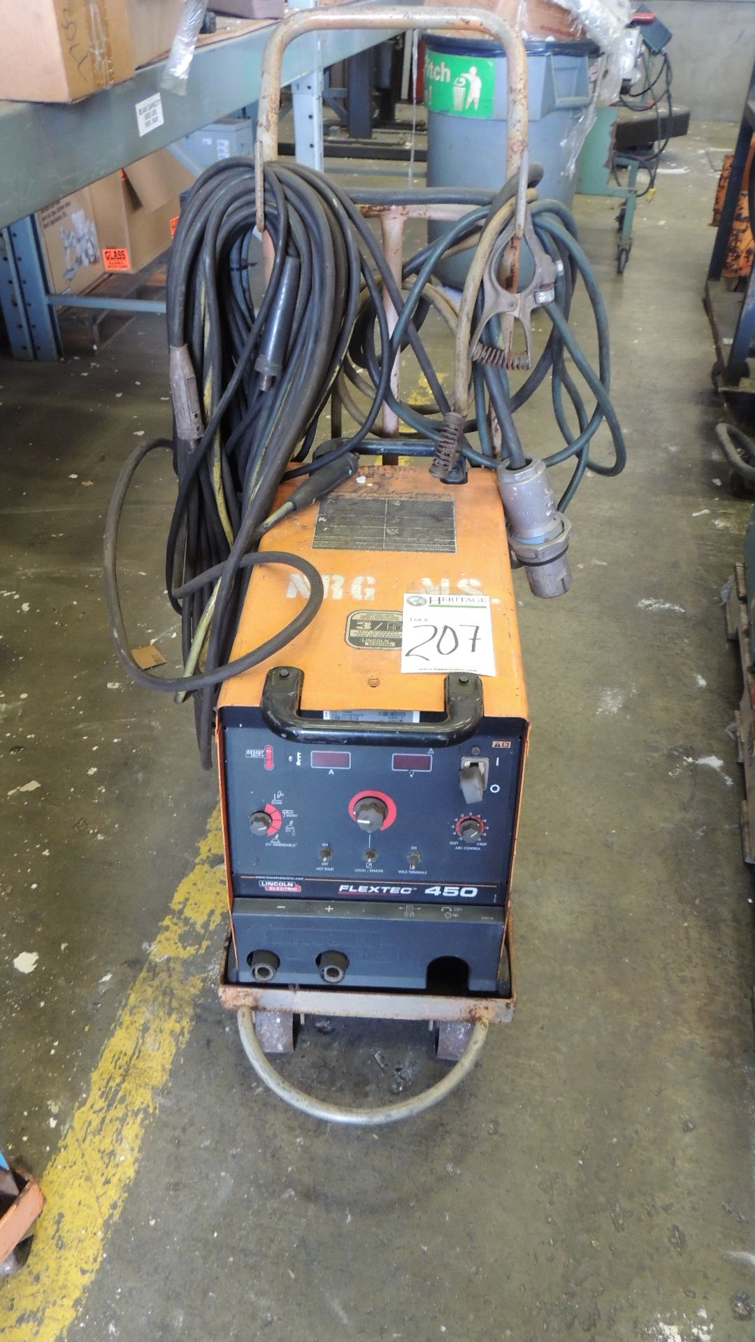 Welders. Lincoln Flextec 450 Lot: (2) welders on carts, 230/460v. HIT# 2230900. Support Facility