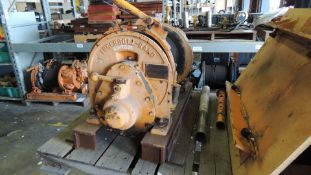 Ingersoll Rand HUL Winch. 3/8" wire cable, pull rating 4700lb. 2500lb. Capacity 110 FPM. SN#
