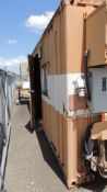 Container / Office. Conex 20' container and contents, side door two windows, A/C, Justrite flammable