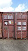 Container / Storage. Conex 20' container and contents, shop fans 110v, 1 crate 3 ton chain hoist,