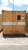 Container / Storage. Conex 20' container and contents, side door , Harrington 1 ton chain hoist,