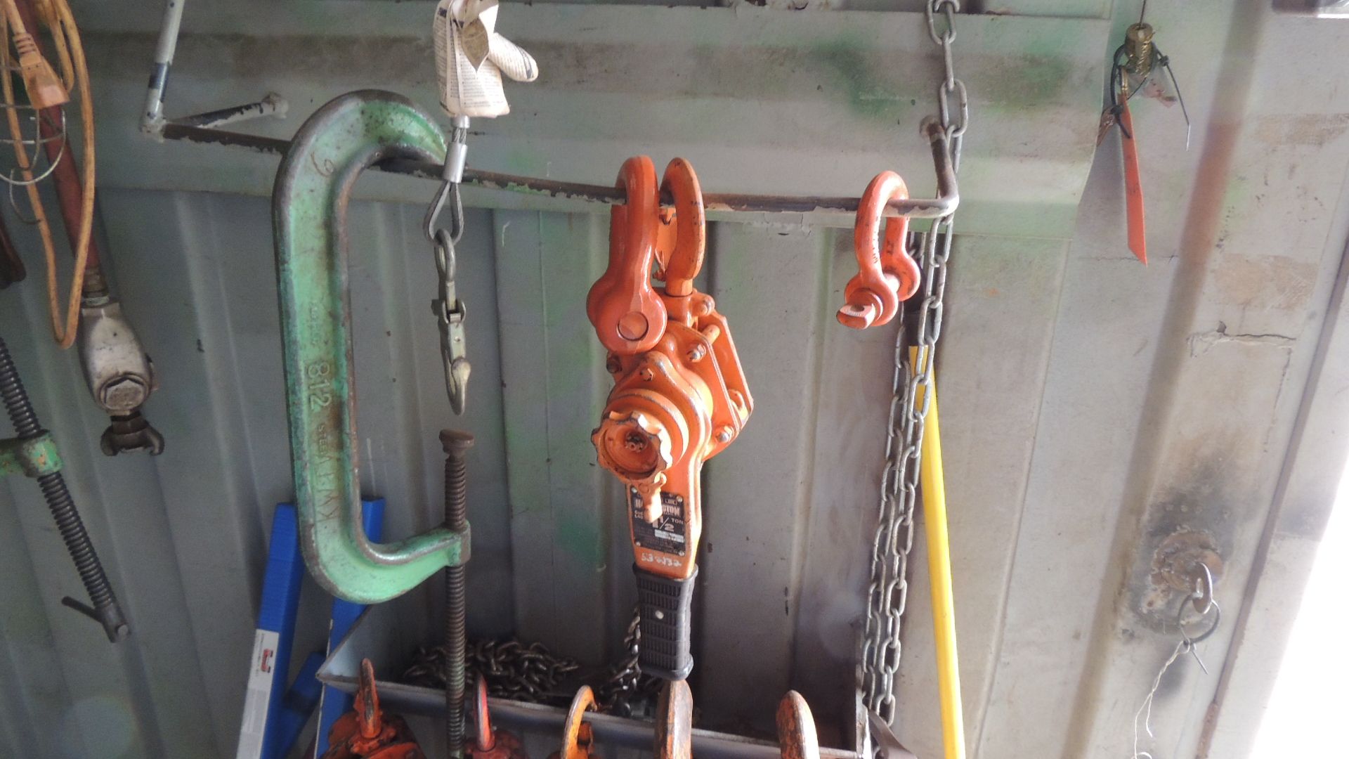 Container / Tools. Conex 20' container and contents, welding rod, Harrington and Coffing chain hoist - Image 11 of 19