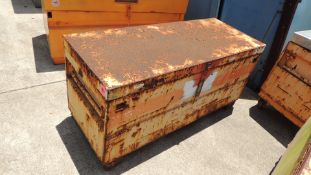 Lot: (4) total tool boxes, (3) on casters, (1) stand up, one has air hoses. HIT# 2230877. Support