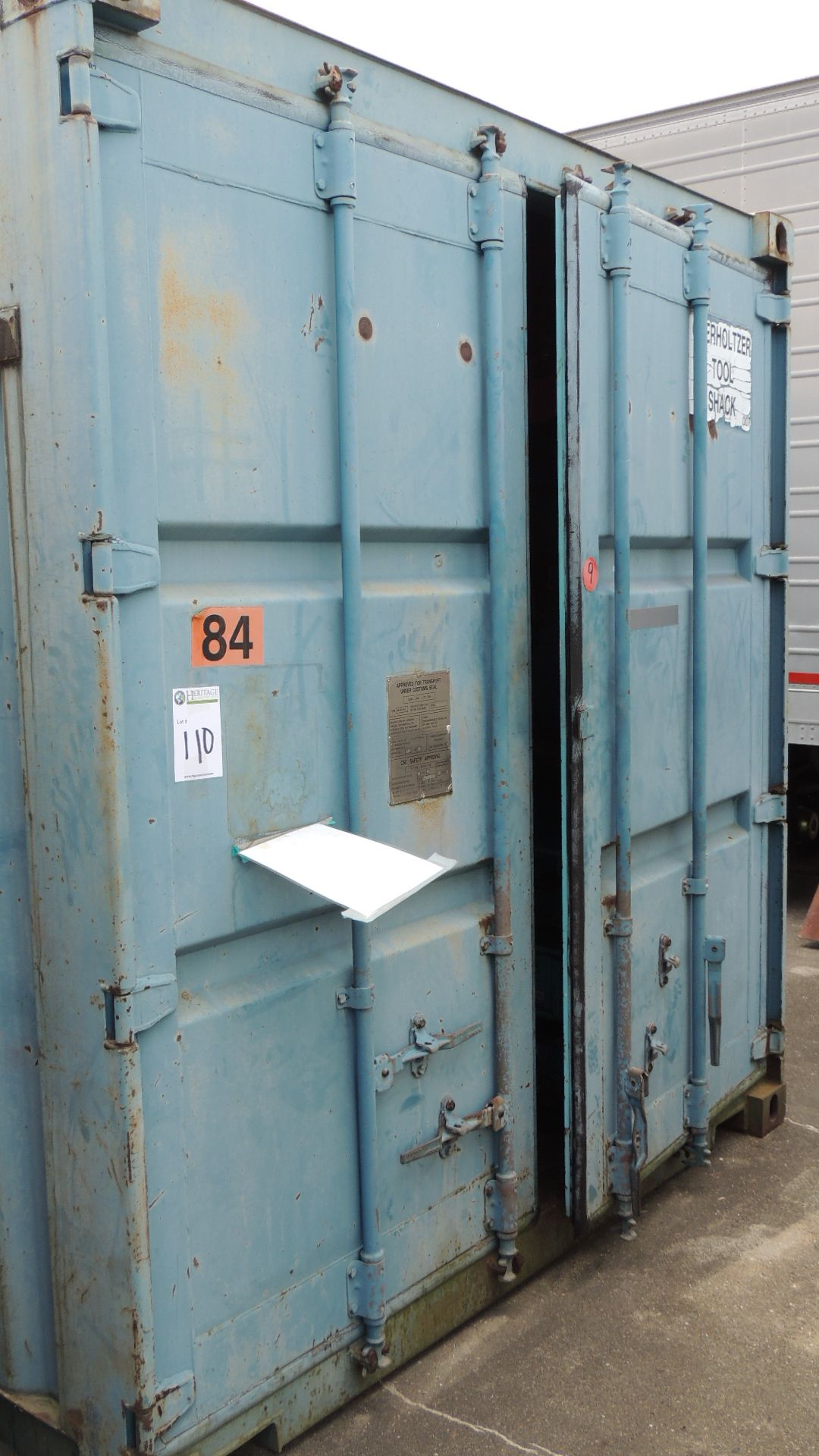 Container / Tools. Conex 20' container and contents, work benches, impact sockets up to 3 1/2",