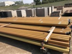 Fiberglass Pipes. Lot: Qty (73) 4" Red Thread DRL Fiberglass Pipe. Asset Located in Stanley, ND