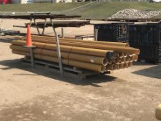 Fiberglass Pipes. Lot: Qty (21) 4" Red Thread SRL Fiberglass Pipe. Asset Located in Stanley, ND