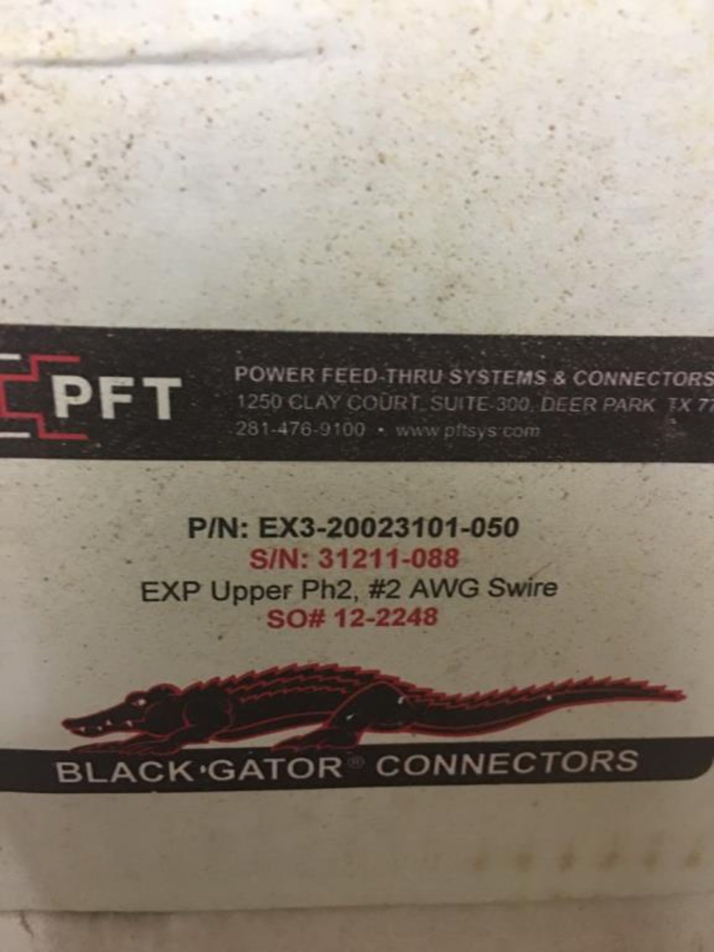 Wellhead Penetrator Cables. Lot: Qty (13) PFT ESP Wellhead Penetrator Cables. EOG Stock #662330.