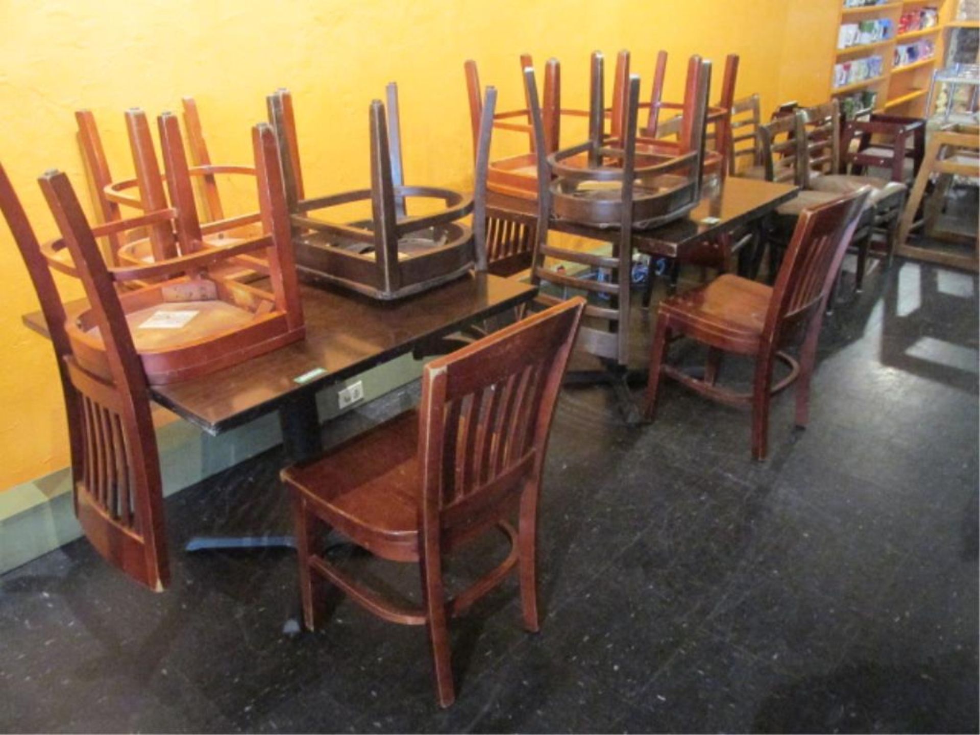 Lot (2) 36" X 36" Square Bar Tables W/ 4 Chairs per Table. HIT# 2234805. Loc: Dining Room. Asset - Image 2 of 2