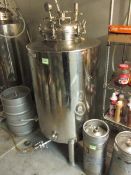 3BBL Stainless Steel Serving Tank, 90 Gal. HIT# 2234835. Loc: Walk-In Cooler. Asset Located at 143