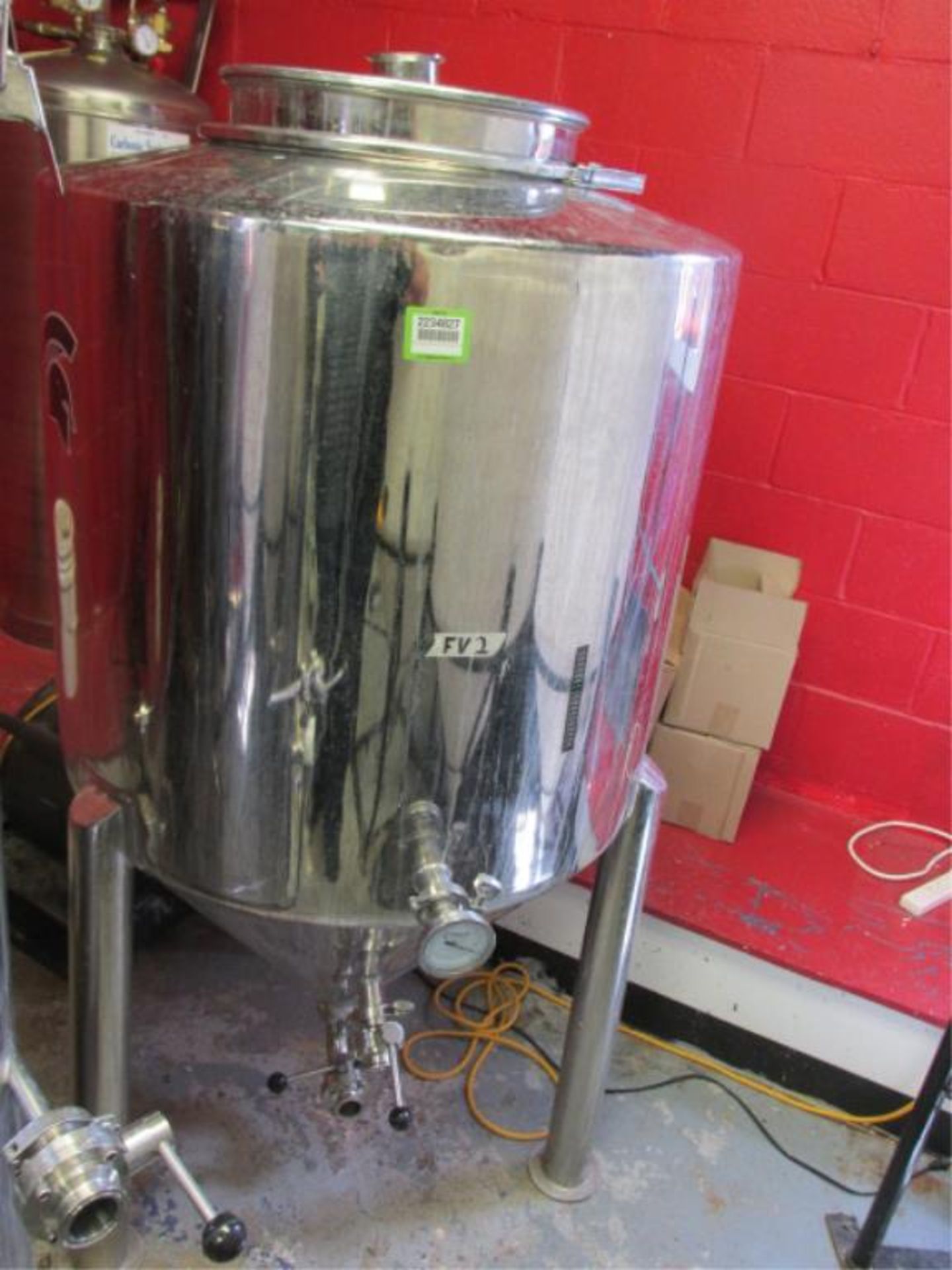 Electric Control Panel+C20:C Stainless Steel Tank, 3BBL Non-Jacketed Fermenter, 90 Gal. HIT#
