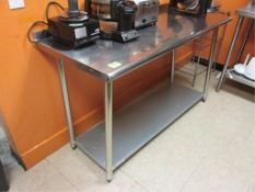 Stainless Steel Prep Table, 24" X 60". HIT# 2234853. Loc: Kitchen Asset Located at 143 Kent Street,