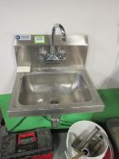 Gridmann Wall Mounted Wash Sink, 16" X 17". HIT# 2234816. Loc: Brewery Prep Room. Asset Located at