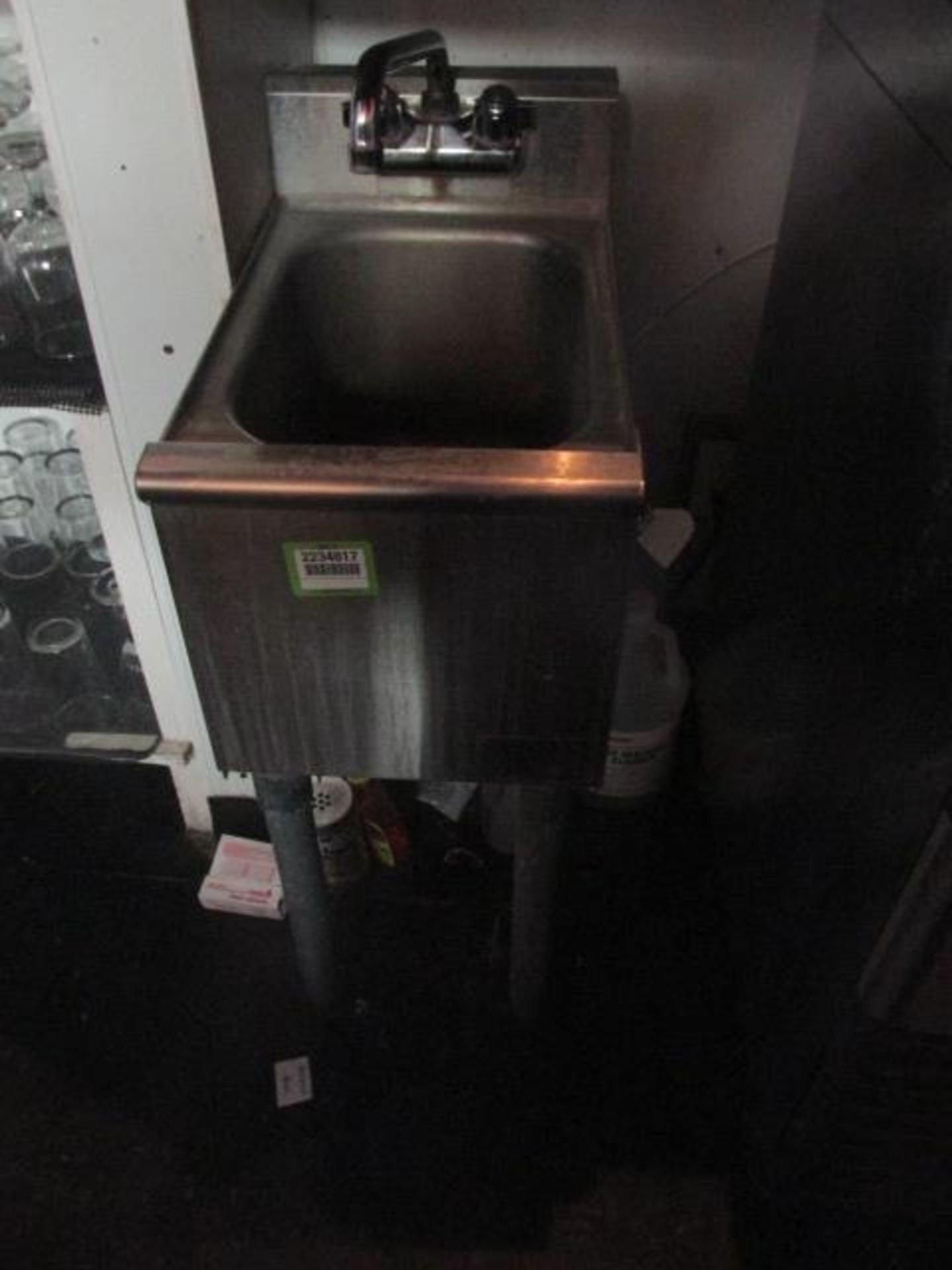 Regency Wall Mounted Wash Sink, 12" X 20". HIT# 2234817. Loc: Behind Bar. Asset Located at 143