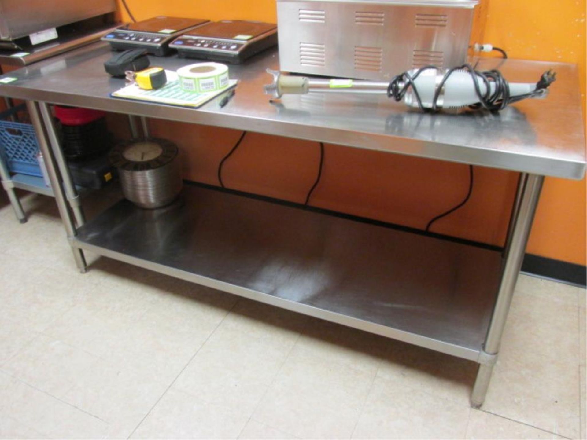 Stainless Steel Prep Table, 30" X 72". HIT# 2234852. Loc: Kitchen Asset Located at 143 Kent Street, - Image 2 of 2