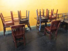 Lot (2) 36" X 36" Square Bar Tables W/ 4 Chairs per Table. HIT# 2234805. Loc: Dining Room. Asset