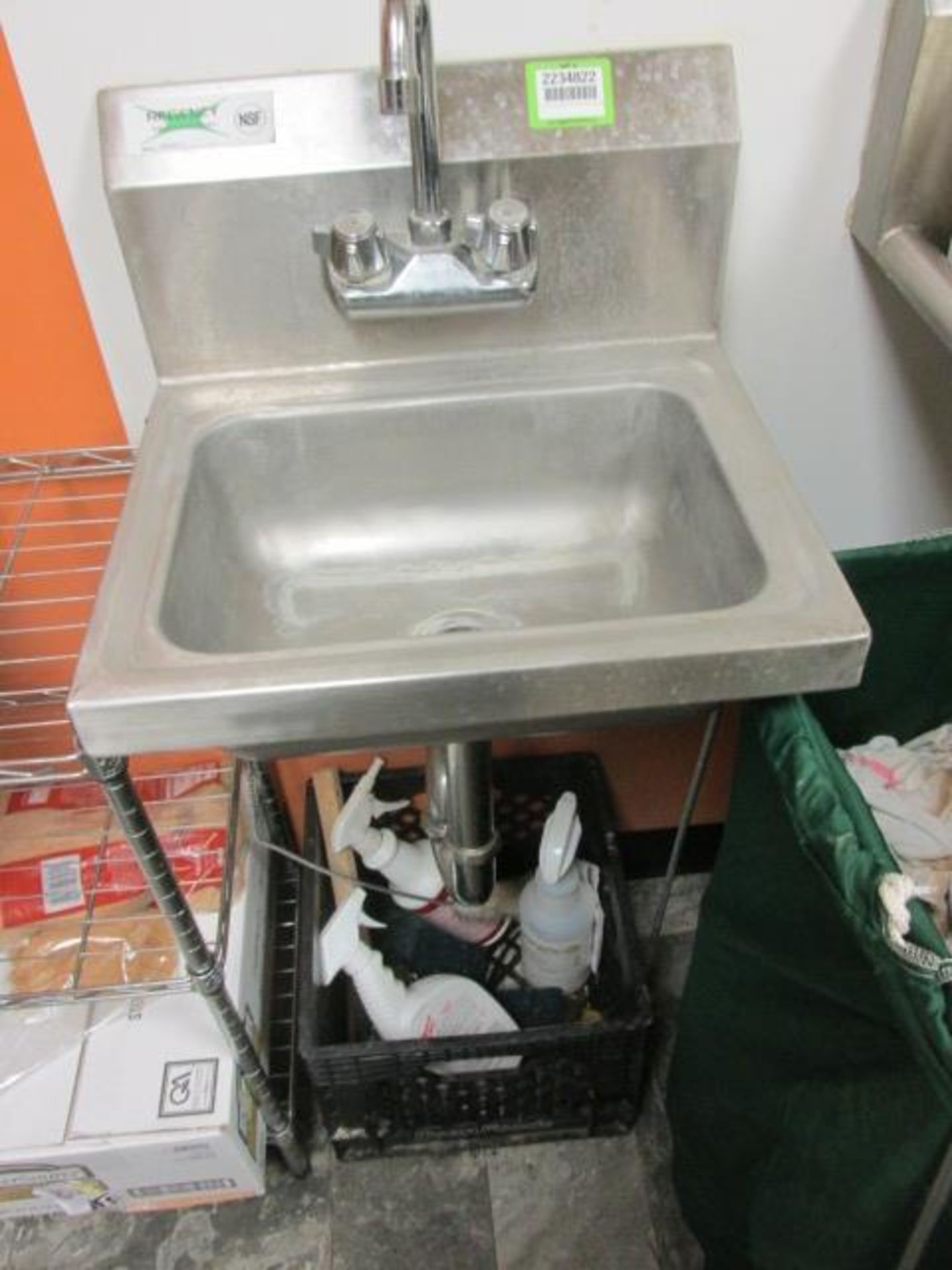 Regency Wall Mounted Wash Sink, 16" X 17". HIT# 2234822. Loc: Food Prep Room. Asset Located at 143