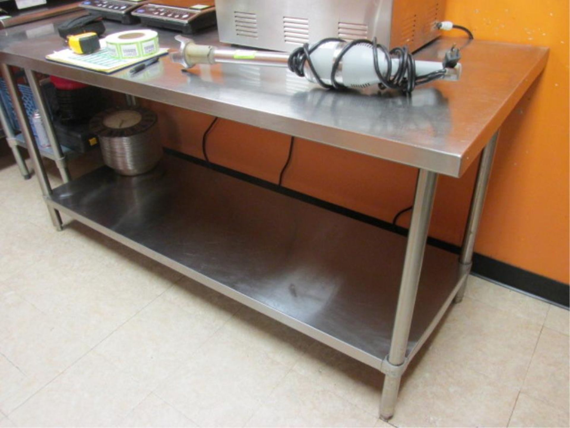 Stainless Steel Prep Table, 30" X 72". HIT# 2234852. Loc: Kitchen Asset Located at 143 Kent Street,