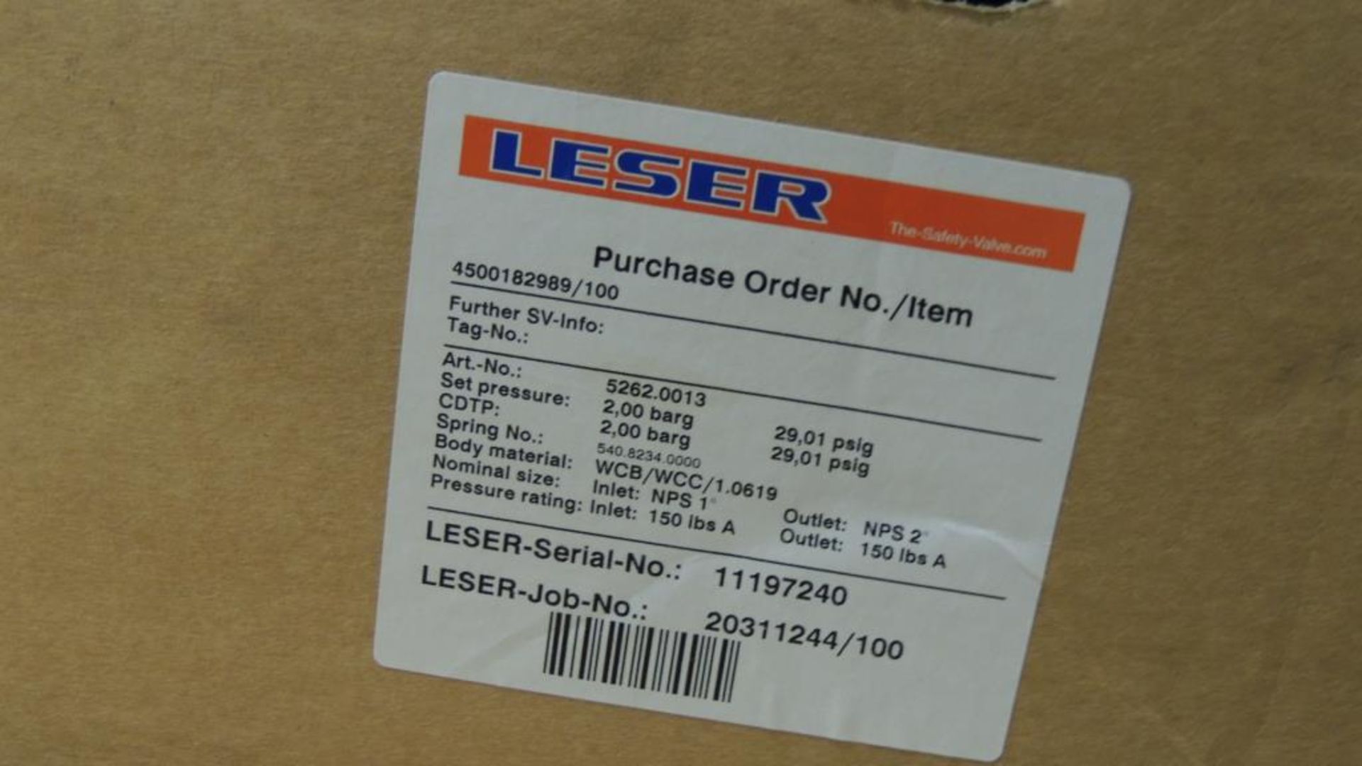 Large Quantity of Leser Relief and Safety Valves, plus Spare Parts Kits - Image 121 of 374