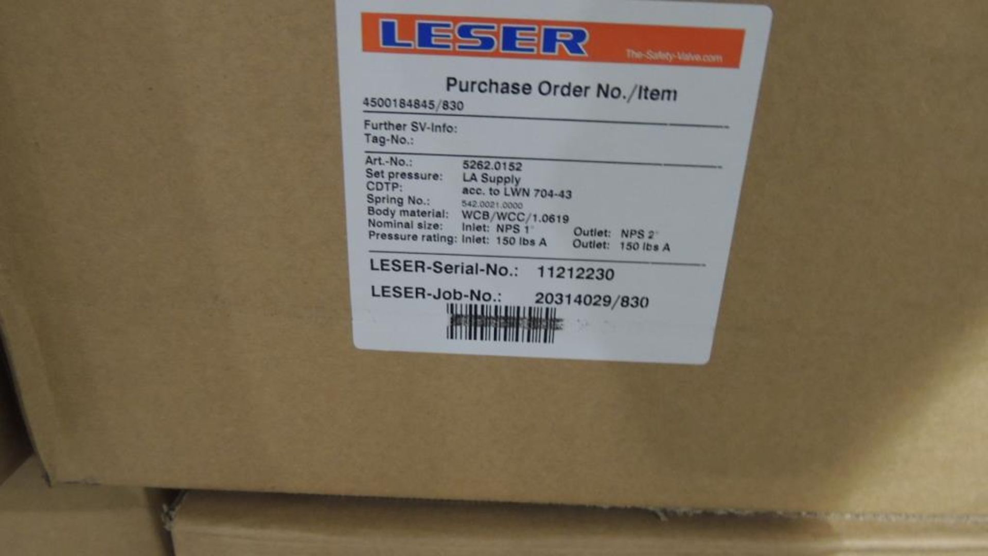 Large Quantity of Leser Relief and Safety Valves, plus Spare Parts Kits - Image 110 of 374