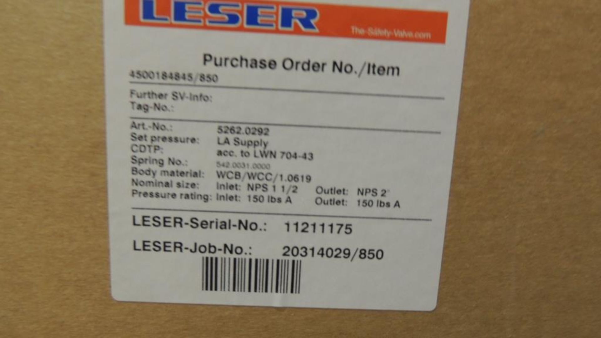Large Quantity of Leser Relief and Safety Valves, plus Spare Parts Kits - Image 134 of 374
