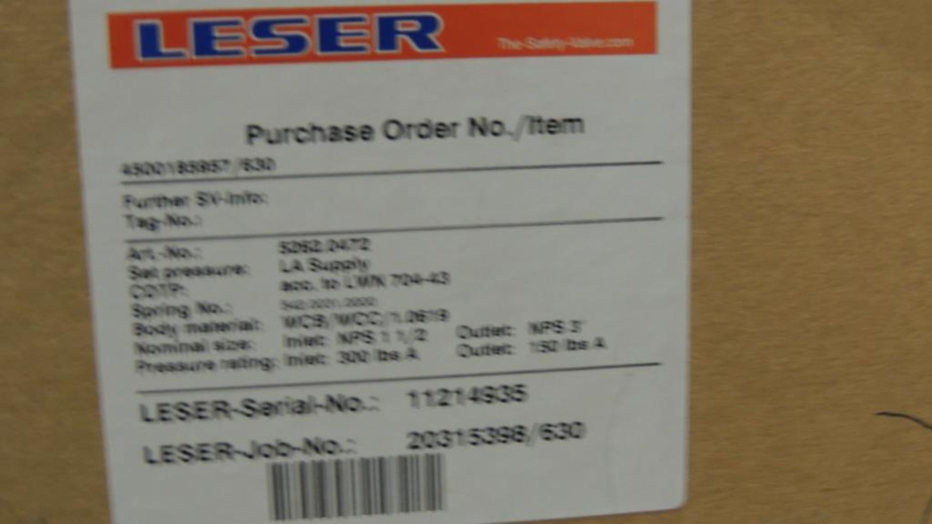 Large Quantity of Leser Relief and Safety Valves, plus Spare Parts Kits - Image 130 of 374