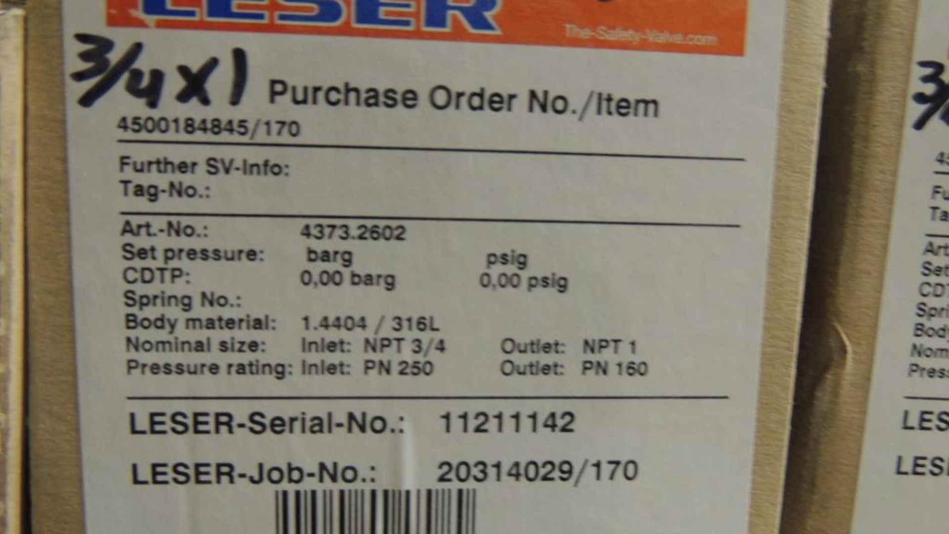 Large Quantity of Leser Relief and Safety Valves, plus Spare Parts Kits - Image 18 of 374