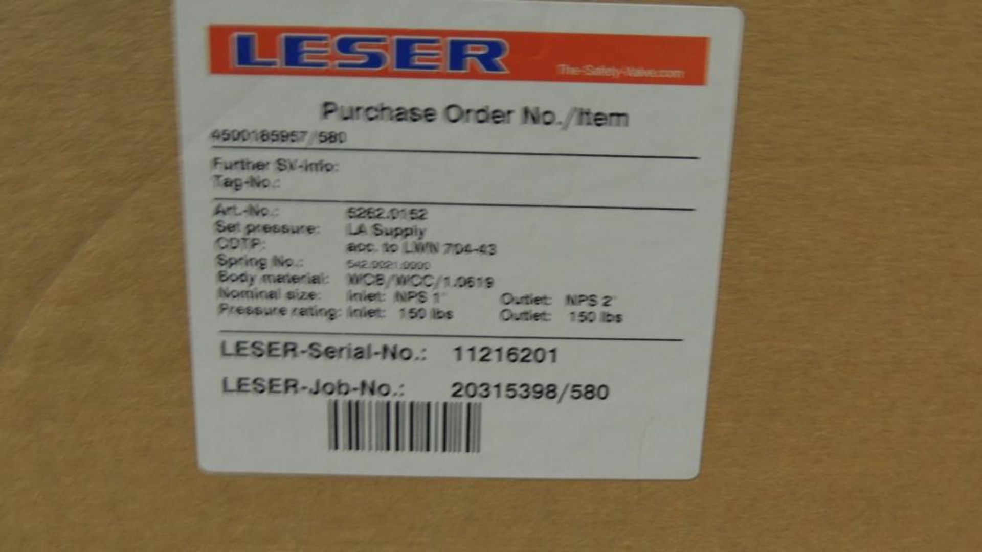 Large Quantity of Leser Relief and Safety Valves, plus Spare Parts Kits - Image 125 of 374