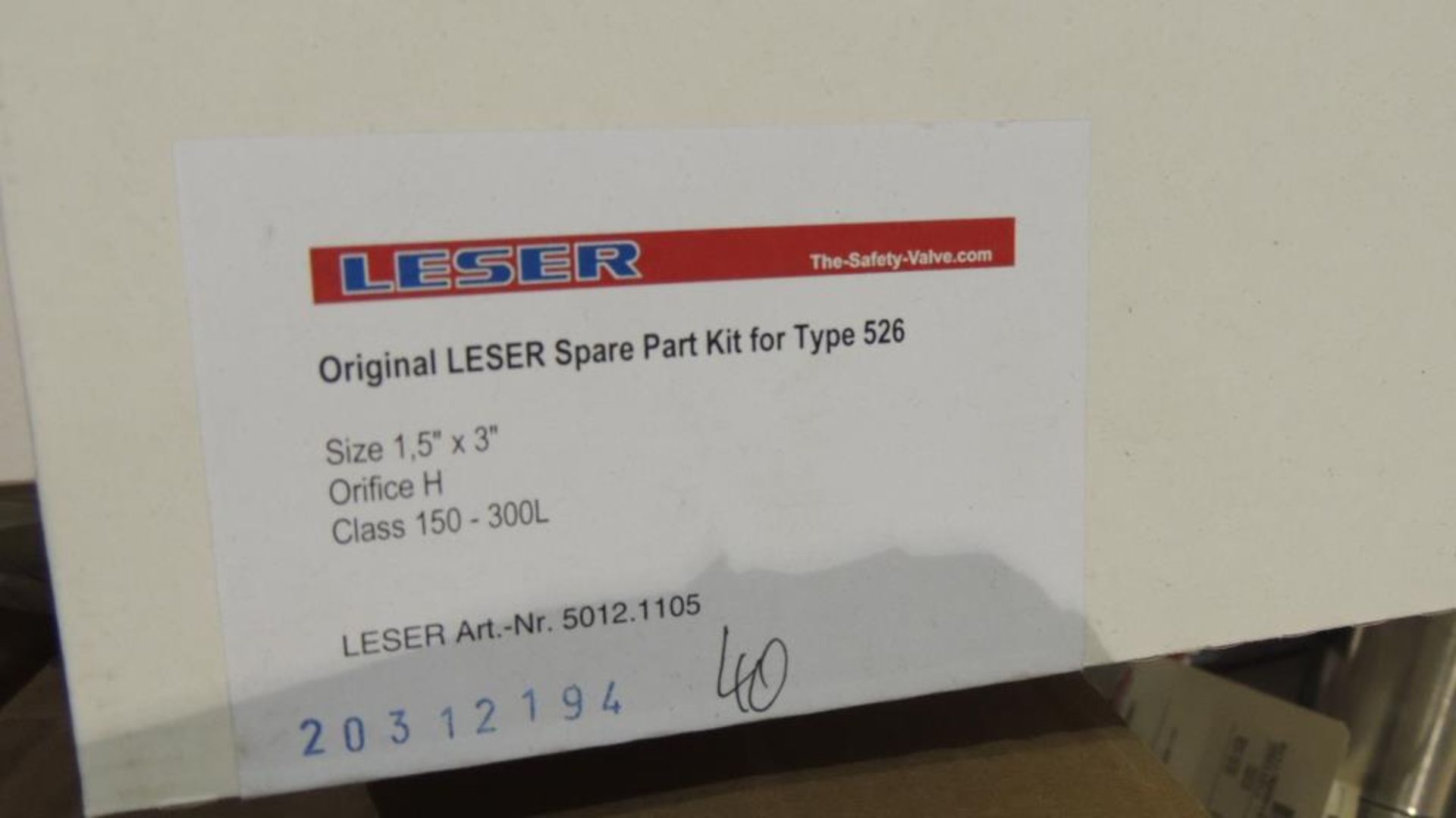 Large Quantity of Leser Relief and Safety Valves, plus Spare Parts Kits - Image 91 of 374