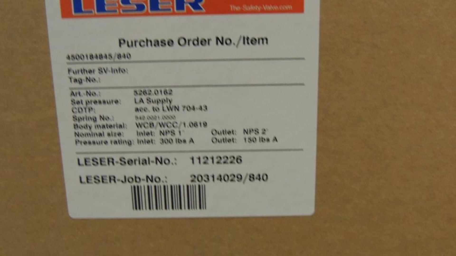 Large Quantity of Leser Relief and Safety Valves, plus Spare Parts Kits - Image 144 of 374
