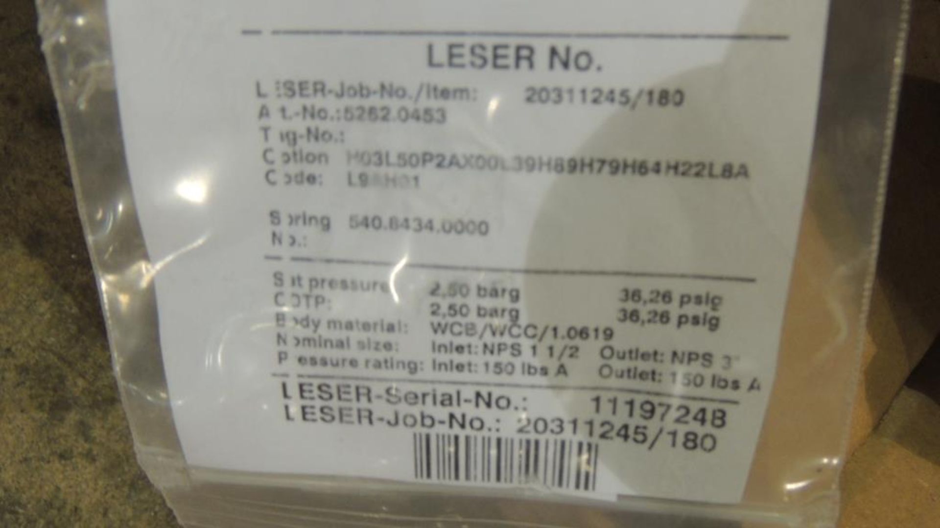 Large Quantity of Leser Relief and Safety Valves, plus Spare Parts Kits - Image 57 of 374
