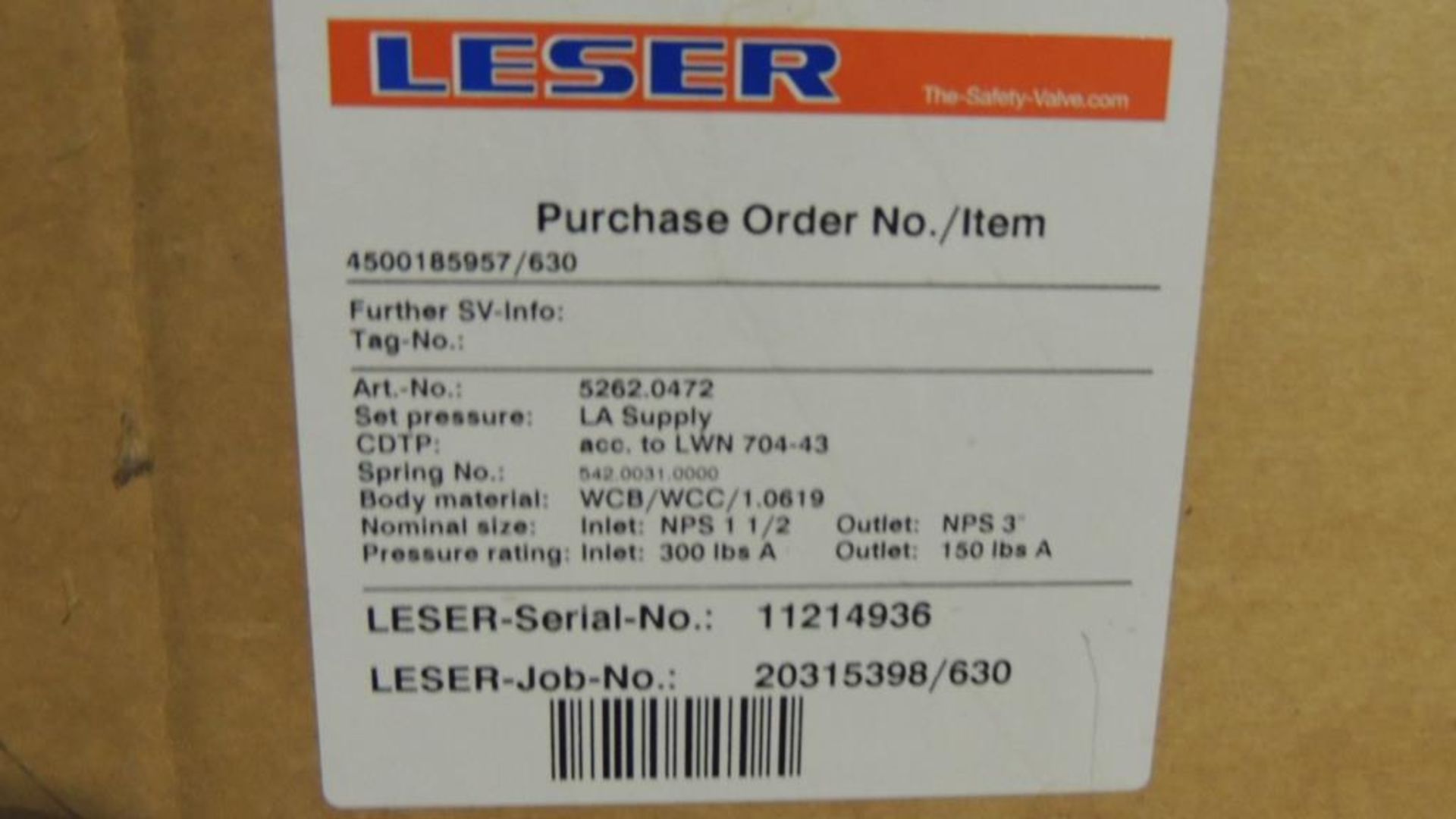 Large Quantity of Leser Relief and Safety Valves, plus Spare Parts Kits - Image 98 of 374
