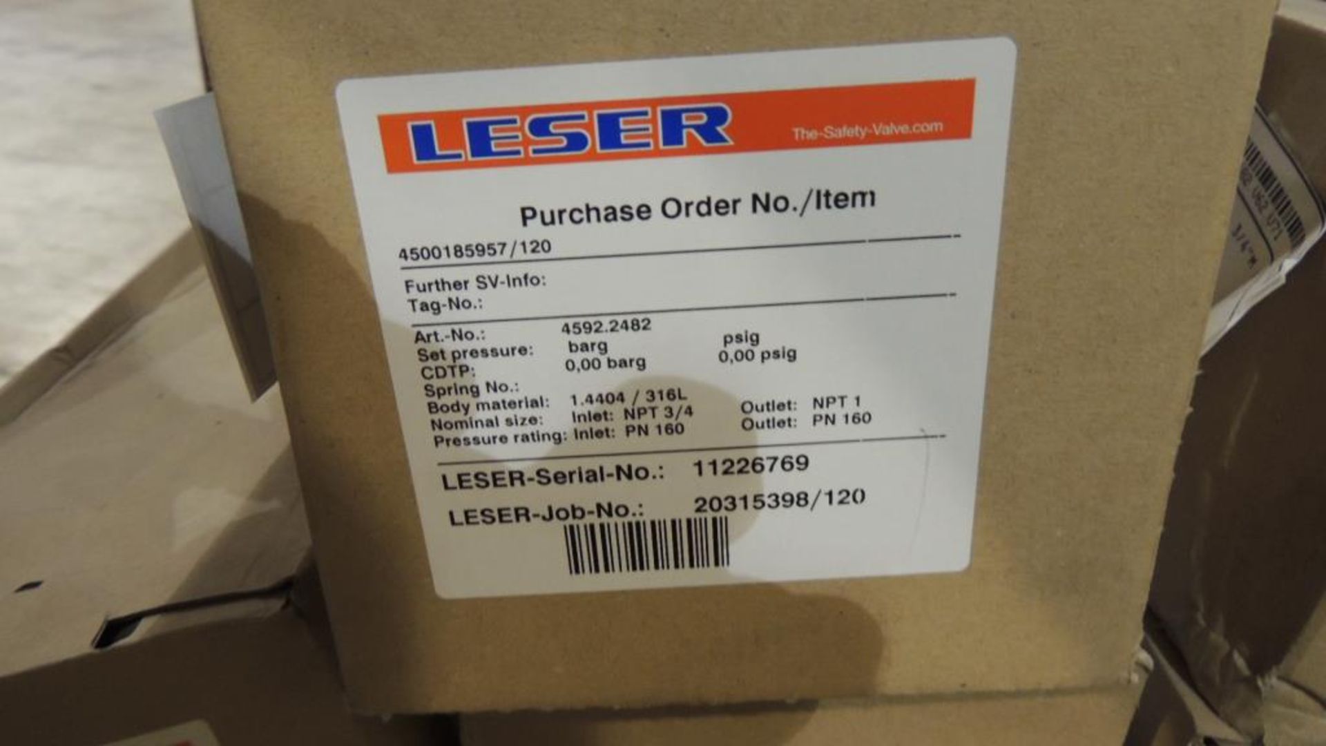 Large Quantity of Leser Relief and Safety Valves, plus Spare Parts Kits - Image 227 of 374