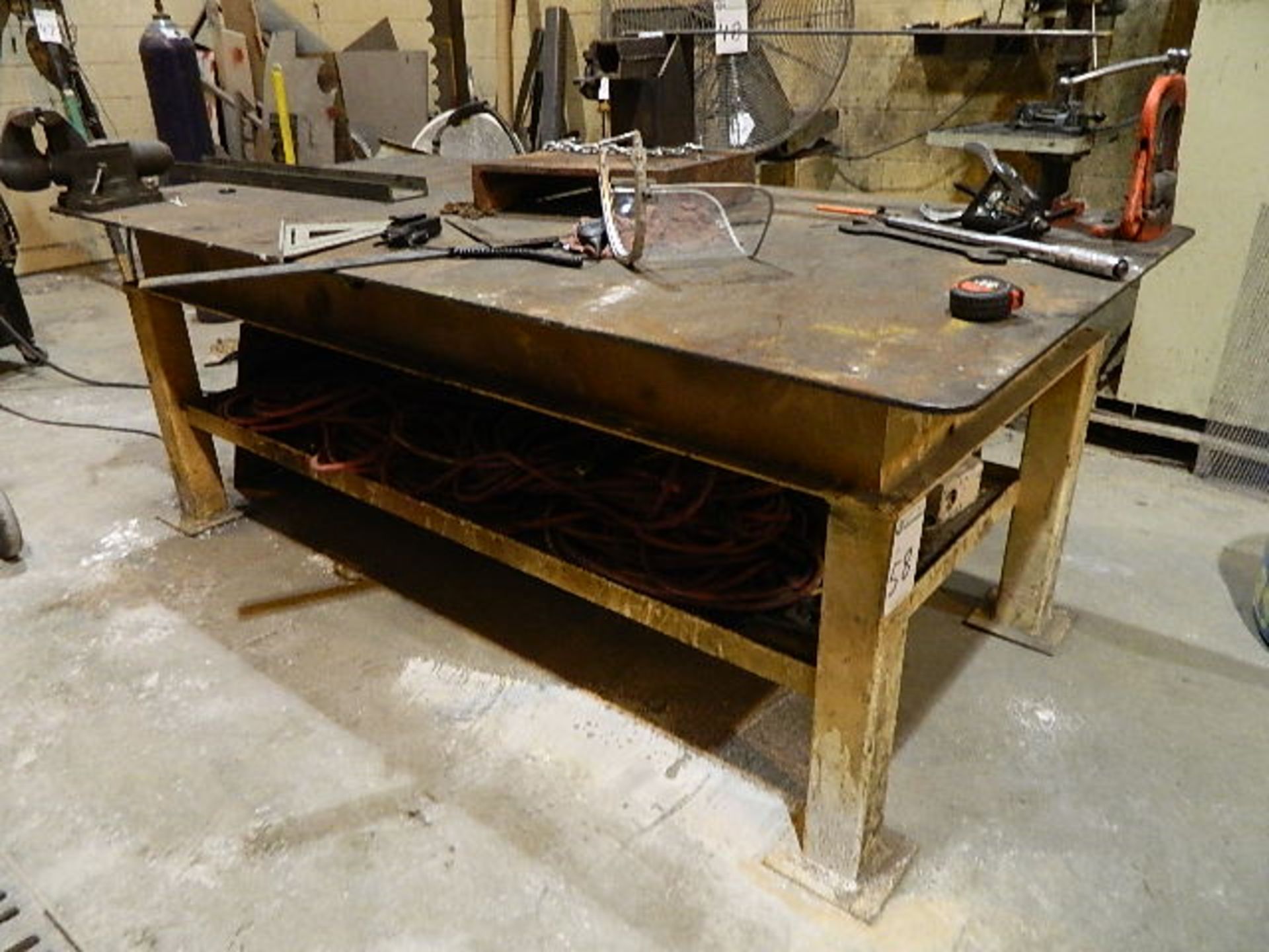 Steel Shop Table - Image 2 of 4