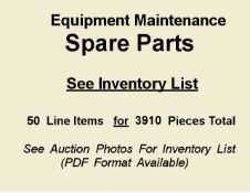 Equipment Maintenance Spare Parts/Supplies