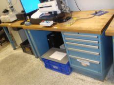 Workbench With Parts Cabinet