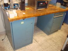 Workbench With Parts Cabinets