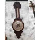 EDWARDIAN OAK FRAMED BAROMETER