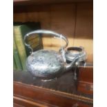 SILVER PLATED TEAPOT ON STAND