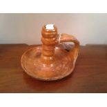 EARTHENWARE CHAMBER CANDLESTICK